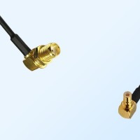 75Ohm SMA Bulkhead Female R/A - SMB Male R/A Jumper Cable
