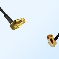 75Ohm SMA Bulkhead Female R/A - SMB Female R/A Jumper Cable