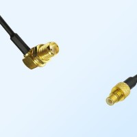 75Ohm SMA Bulkhead Female Right Angle - SMC Male Jumper Cable
