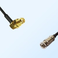 75Ohm HD-BNC/Micro BNC Male - SMA Bulkhead Female R/A Cable
