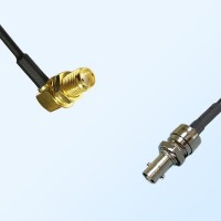 75Ohm HD-BNC/Micro BNC Bulkhead Female - SMA Bulkhead Female R/A Cable