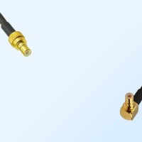 75Ohm SMB Male - SMB Male Right Angle Jumper Cable
