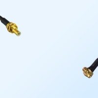 75Ohm SMB Bulkhead Male - MCX Male Right Angle Cable Assemblies