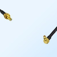 75Ohm SMB Bulkhead Male - MMCX Male Right Angle Cable Assemblies