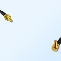 75Ohm SMB Bulkhead Male - SMB Male Right Angle Cable Assemblies