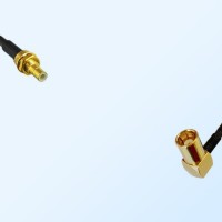 75Ohm SMB Bulkhead Male - SMB Female Right Angle Cable Assemblies