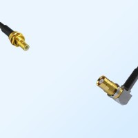 75Ohm SMB Bulkhead Male - 1.6/5.6 DIN Bulkhead Female R/A Cable