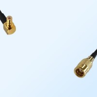 75Ohm SMB Male Right Angle - SMB Female Jumper Cable