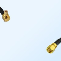 75Ohm SMB Male Right Angle - SMC Female Jumper Cable