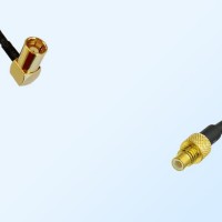 75Ohm SMB Female Right Angle - SMC Male Jumper Cable