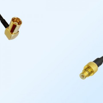 75Ohm SMB Female Right Angle - SMC Male Jumper Cable