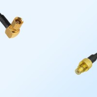 75Ohm SMC Female Right Angle - SMC Male Jumper Cable