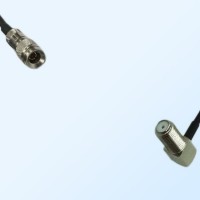 75Ohm 1.0/2.3 DIN Male to F Bulkhead Female Right Angle Jumper Cable
