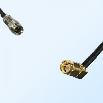 75Ohm 1.0/2.3 DIN Male to SMA Male Right Angle Jumper Cable
