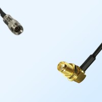 75Ohm 1.0/2.3 DIN Male to SMA Bulkhead Female Right Angle Jumper Cable