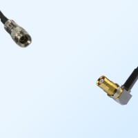 75Ohm 1.0/2.3 DIN Male to 1.6/5.6 DIN Bulkhead Female R/A Jumper Cable