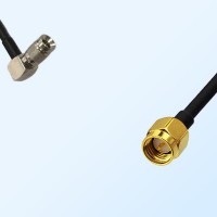 75Ohm 1.0/2.3 DIN Male Right Angle to SMA Male Jumper Cable