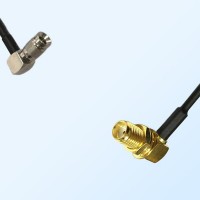 75Ohm 1.0/2.3 DIN Male R/A to SMA Bulkhead Female R/A Jumper Cable