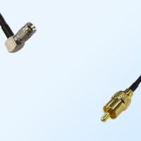 75Ohm 1.0/2.3 DIN Male Right Angle to RCA Male Jumper Cable