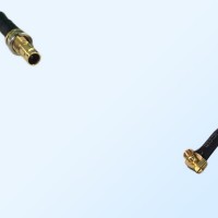 75Ohm 1.0/2.3 DIN Bulkhead Female-MCX Male Right Angle Jumper Cable