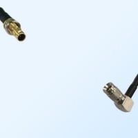 75Ohm 1.0/2.3 DIN Bulkhead Female to 1.0/2.3 DIN Male R/A Jumper Cable