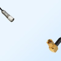 75Ohm 1.6/5.6 DIN Male-SMC Female Right Angle Jumper Cable