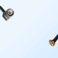 75Ohm 1.6/5.6 DIN Male Right Angle-MCX Male Right Angle Jumper Cable