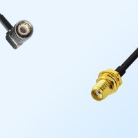 75Ohm 1.6/5.6 DIN Male Right Angle-SMA Bulkhead Female Jumper Cable