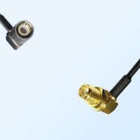75Ohm 1.6/5.6 DIN Male R/A-SMA Bulkhead Female R/A Jumper Cable