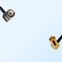 75Ohm 1.6/5.6 DIN Male Right Angle-SMB Female Right Angle Jumper Cable