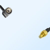 75Ohm 1.6/5.6 DIN Male Right Angle-SMC Male Jumper Cable
