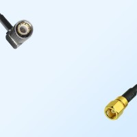 75Ohm 1.6/5.6 DIN Male Right Angle-SMC Female Jumper Cable