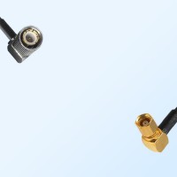 75Ohm 1.6/5.6 DIN Male Right Angle-SMC Female Right Angle Jumper Cable