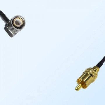75Ohm 1.6/5.6 DIN Male Right Angle-RCA Male Jumper Cable