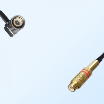 75Ohm 1.6/5.6 DIN Male Right Angle-RCA Female Jumper Cable