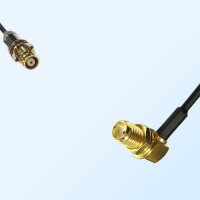 75Ohm 1.6/5.6 DIN Bulkhead Female-SMA Bulkhead Female R/A Jumper Cable
