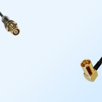 75Ohm 1.6/5.6 DIN Bulkhead Female-SMB Female Right Angle Jumper Cable