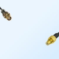75Ohm 1.6/5.6 DIN Bulkhead Female-SMC Male Jumper Cable