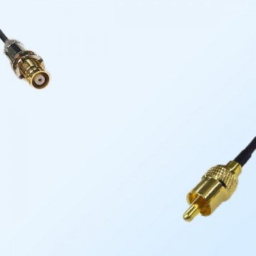 75Ohm 1.6/5.6 DIN Bulkhead Female-RCA Male Jumper Cable