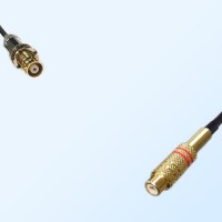 75Ohm 1.6/5.6 DIN Bulkhead Female-RCA Female Jumper Cable
