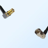 75Ohm 1.6/5.6 DIN Bulkhead Female R/A - F Male R/A Jumper Cable