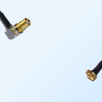 75Ohm 1.6/5.6 DIN Bulkhead Female R/A - MCX Male R/A Jumper Cable