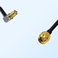 75Ohm 1.6/5.6 DIN Bulkhead Female Right Angle - SMA Male Jumper Cable