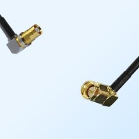 75Ohm 1.6/5.6 DIN Bulkhead Female R/A - SMA Male R/A Jumper Cable