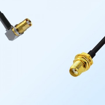 75Ohm 1.6/5.6 DIN B/H Female R/A - SMA Bulkhead Female Jumper Cable