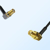 75Ohm 1.6/5.6 DIN B/H Female R/A - SMA Bulkhead Female R/A Cable