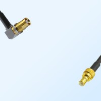 75Ohm 1.6/5.6 DIN Bulkhead Female Right Angle - SMB Male Jumper Cable