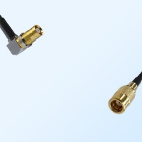 75Ohm 1.6/5.6 DIN Bulkhead Female R/A - SMB Female Jumper Cable
