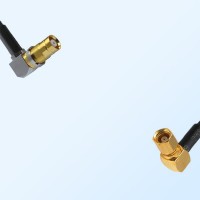 75Ohm 1.6/5.6 DIN Bulkhead Female R/A - SMC Female R/A Jumper Cable