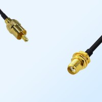 75Ohm RCA Male - SMA Bulkhead Female Jumper Cable